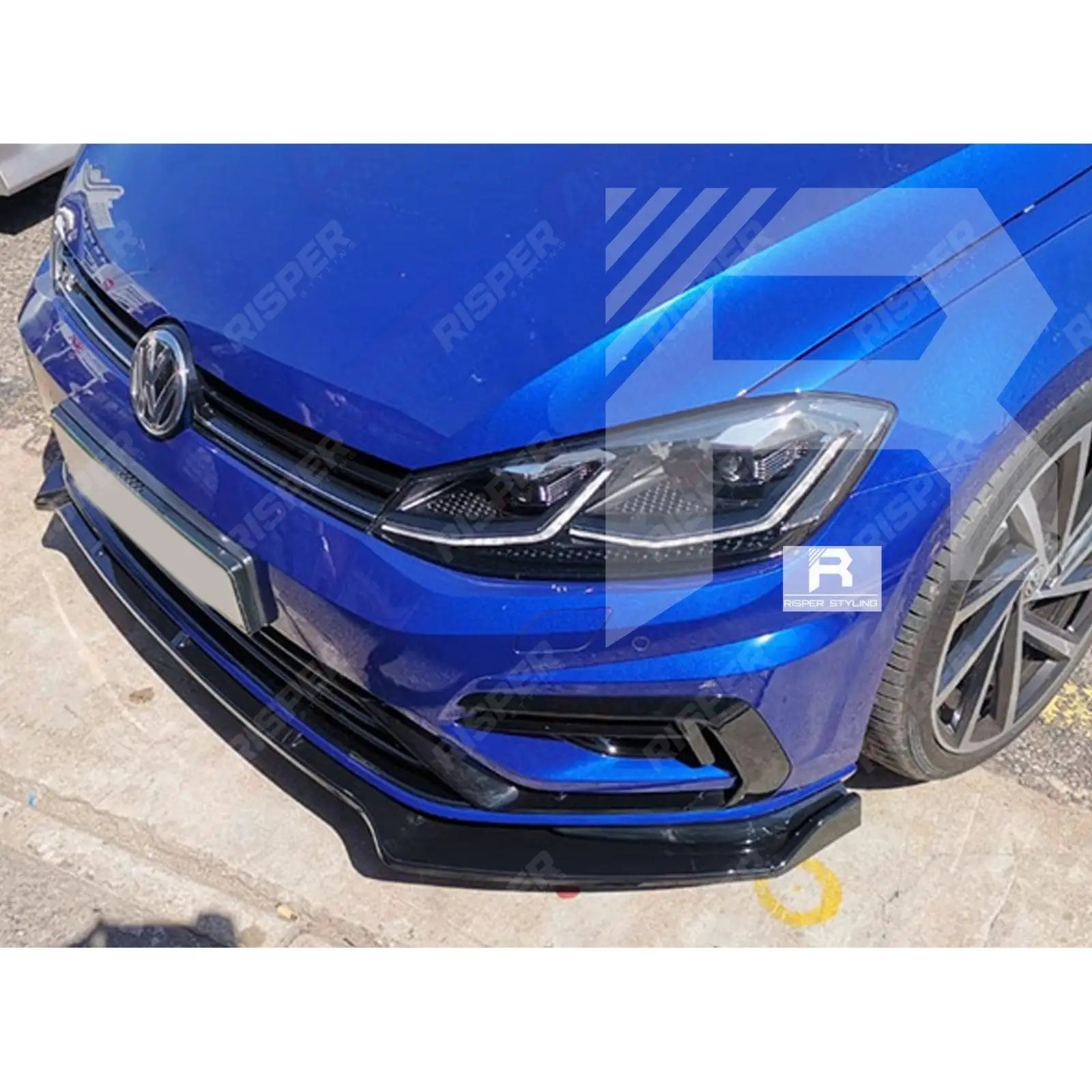 Splitter Lip For Volkswagen Golf MK7/7.5 2012 2017 Gloss Black Front GTD, GTI, R, R-Line