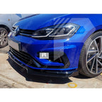 Splitter Lip For Volkswagen Golf MK7/7.5 2012 2017 Gloss Black Front GTD, GTI, R, R-Line