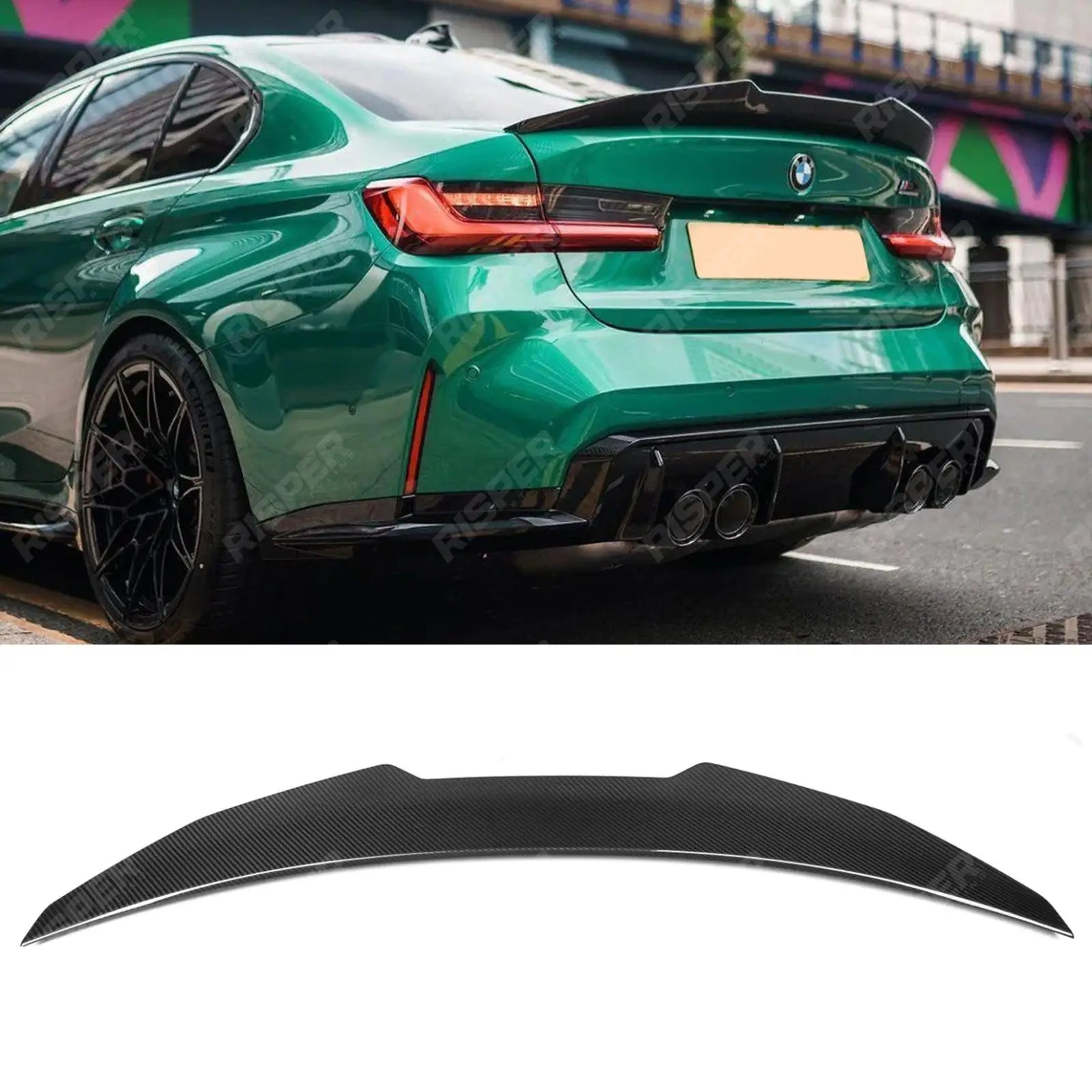 PRE PREG CARBON FIBRE PSM DUCK TAIL REAR SPOILER For BMW M3 G80 / G20 -