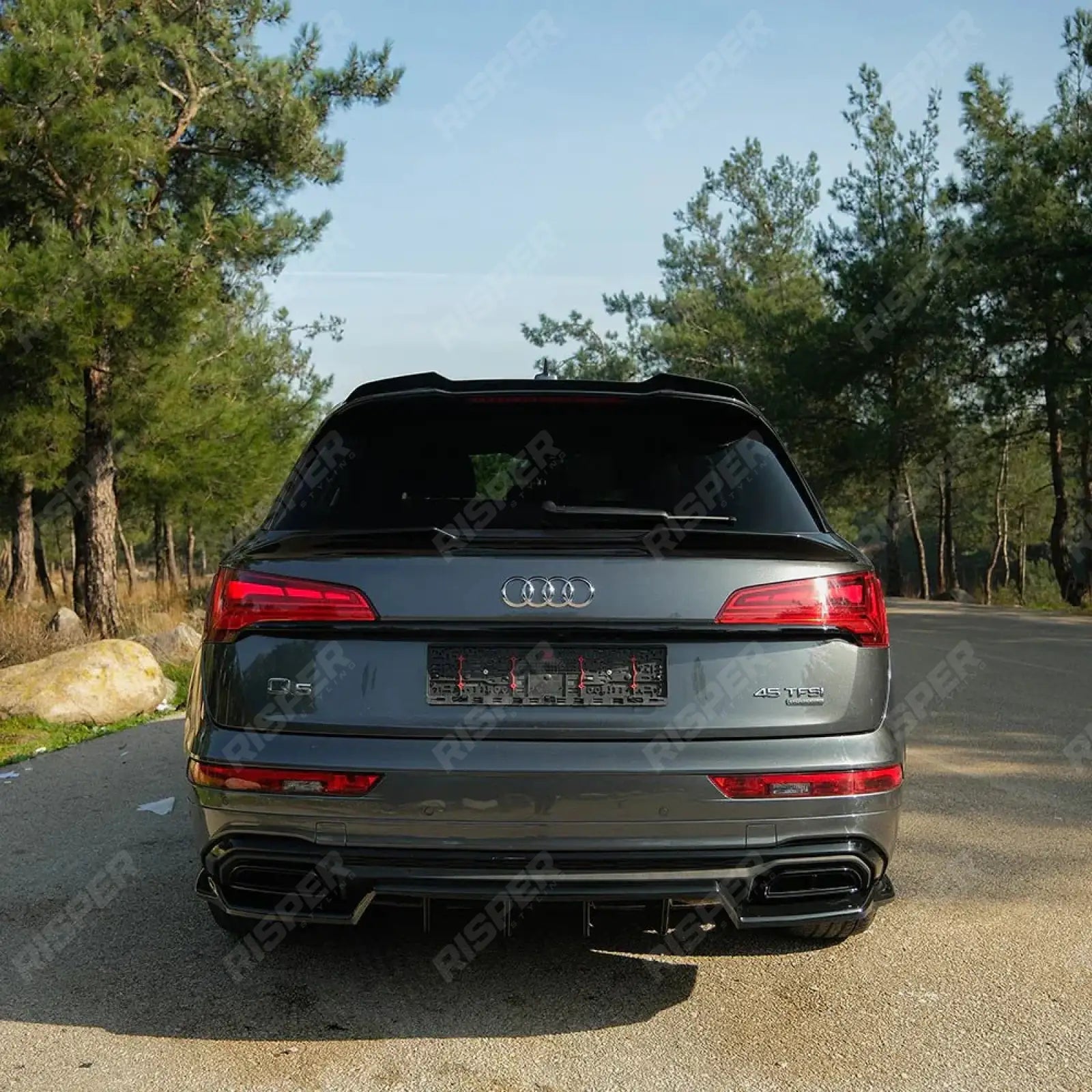 Spoiler In Gloss Black For Audi Q5 S-Line Mk2 Facelift 2020-2024