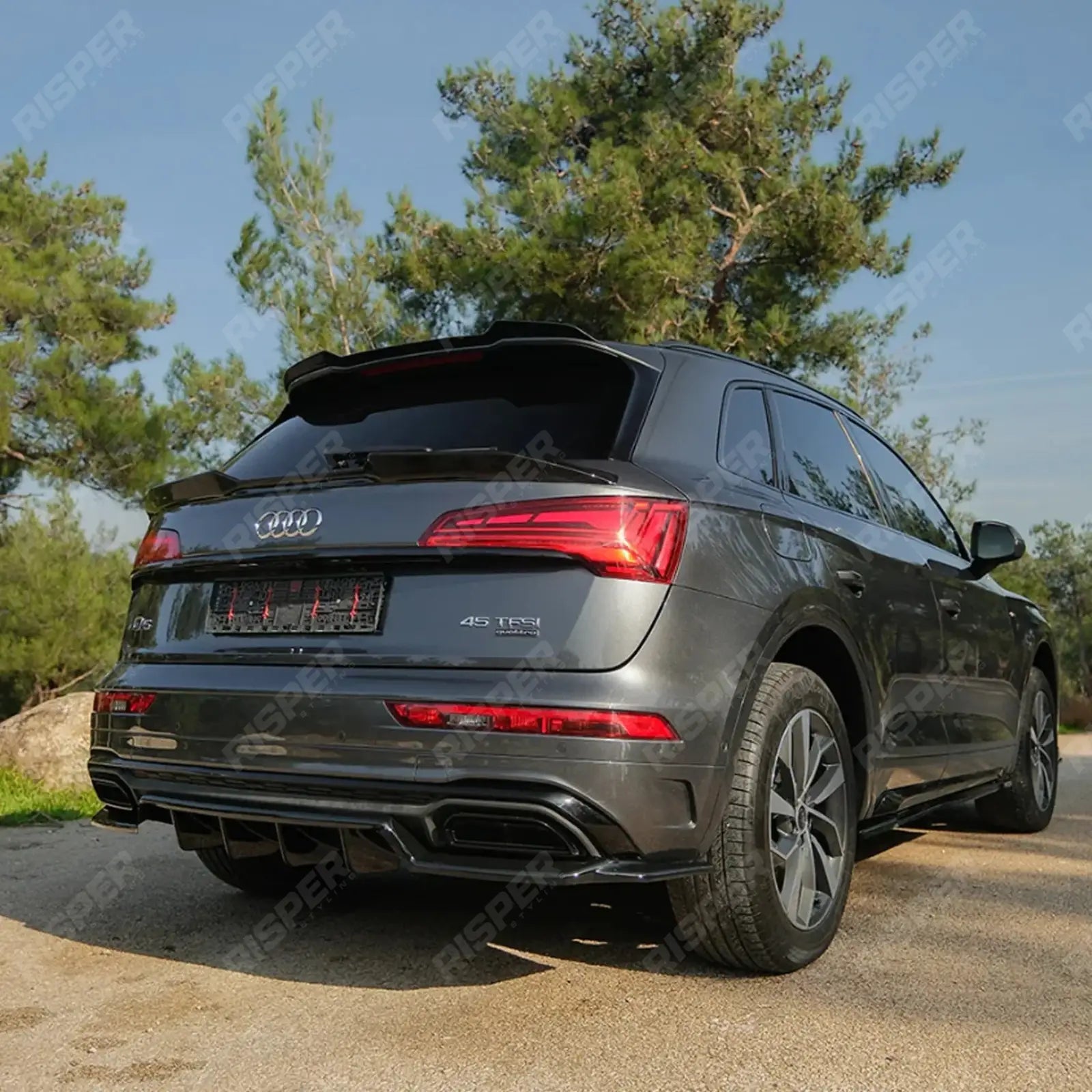 Spoiler In Gloss Black For Audi Q5 S-Line Mk2 Facelift 2020-2024