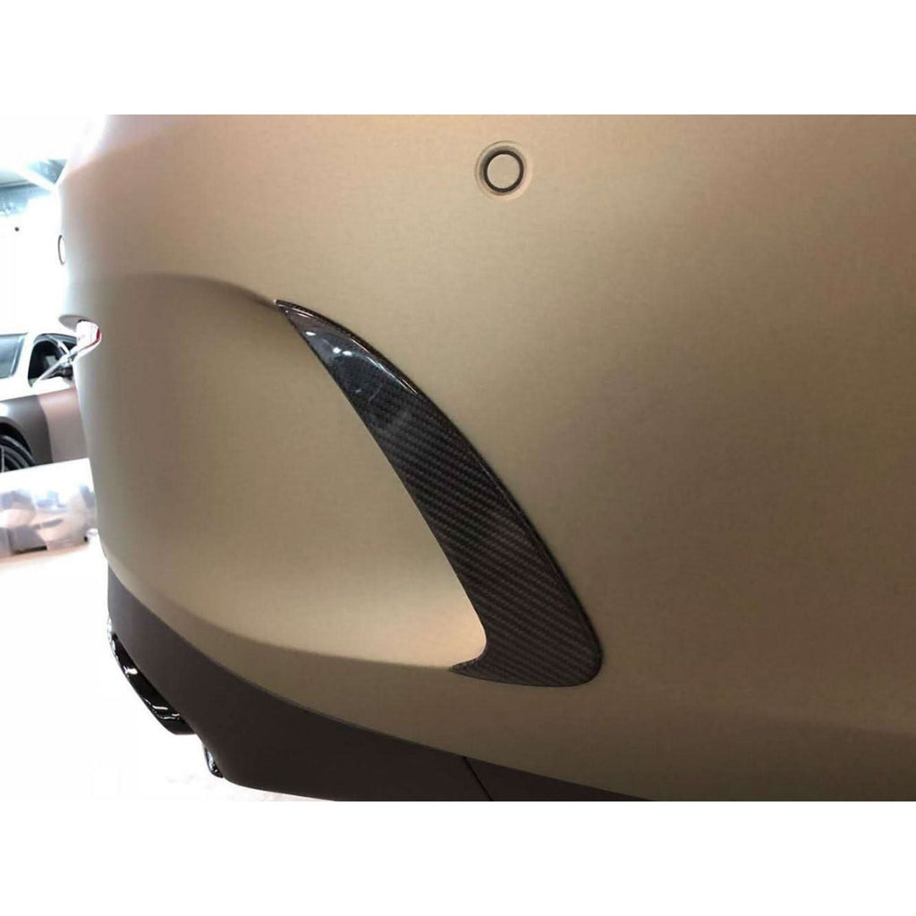 Carbon Fibre Rear Bumper Trims for Mercedes C238 E Class Coupe 16-23
