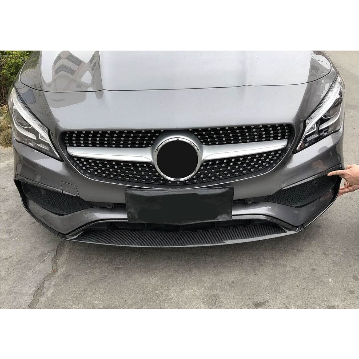 A Style Carbon Fibre Front Splitter for Mercedes Benz W117 CLA 16-19
