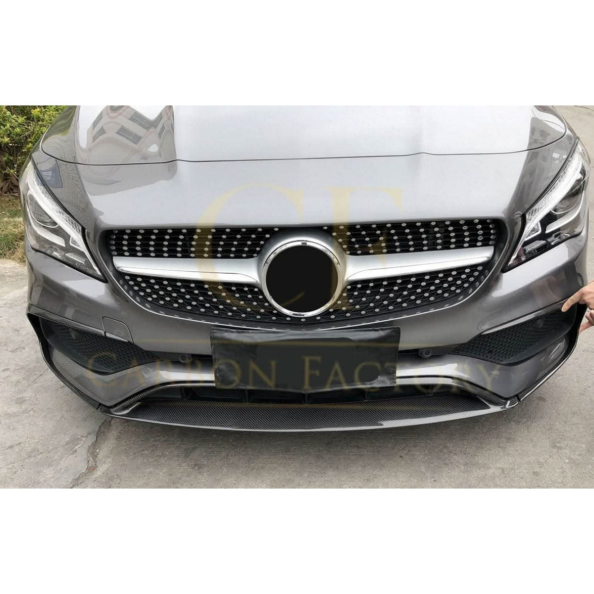 A Style Carbon Fibre Front Splitter for Mercedes Benz W117 CLA 16-19