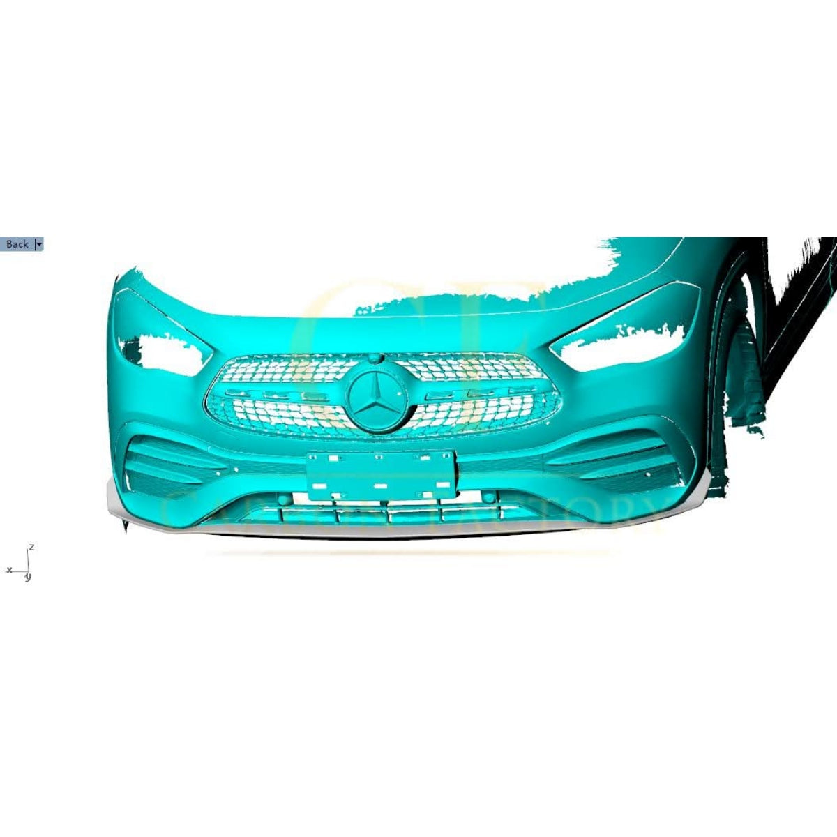 A Style Carbon Fibre Front Splitter for Mercedes Benz H247 GLA 20-Present