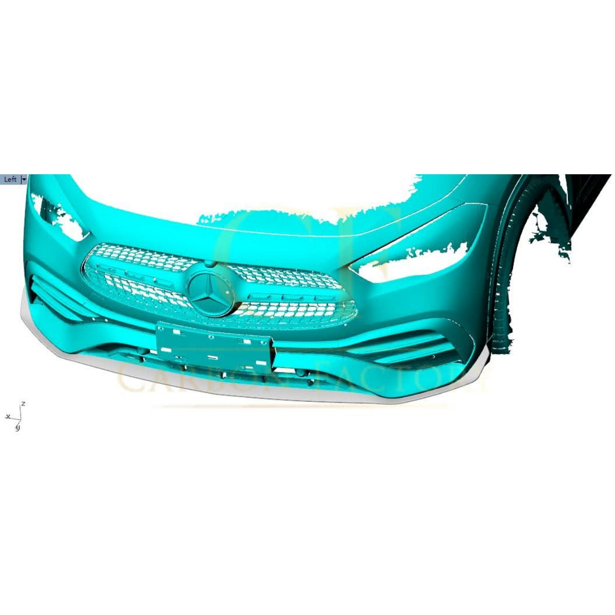 A Style Carbon Fibre Front Splitter for Mercedes Benz H247 GLA 20-Present