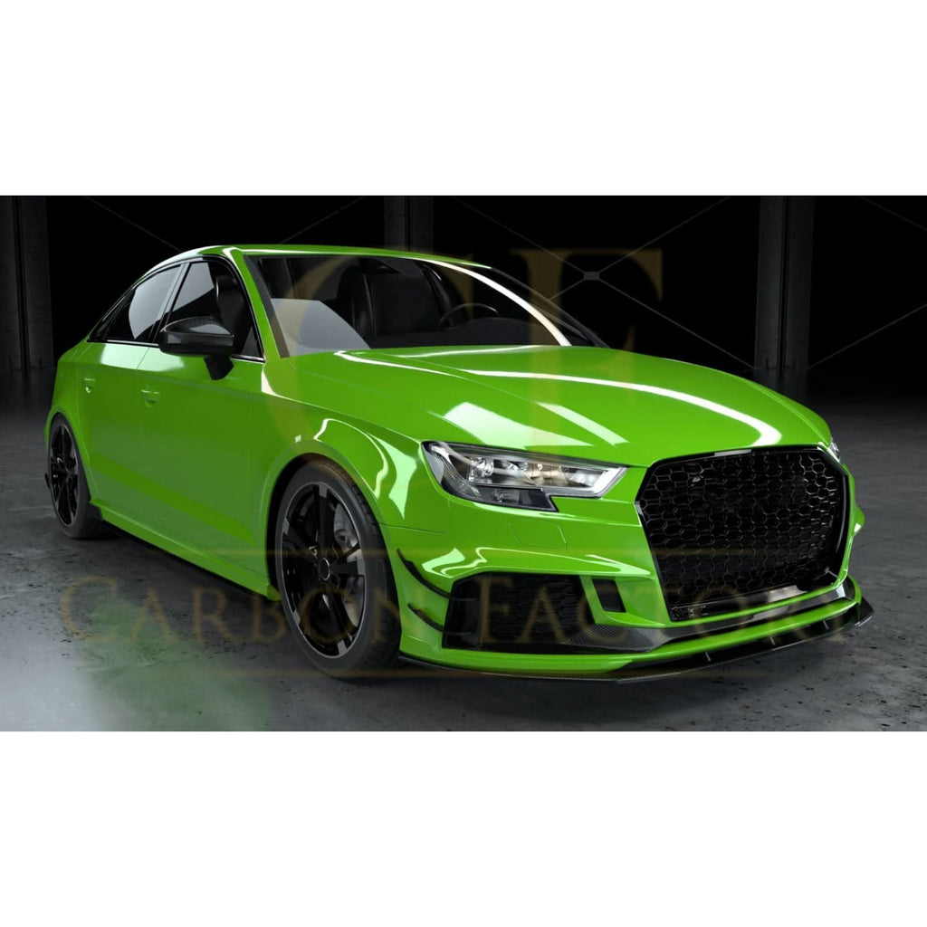 Carbon Fibre Front Bumper Trims for Audi 8V RS3 Saloon 17-20
