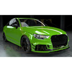 Carbon Fibre Front Bumper Trims for Audi 8V RS3 Saloon 17-20