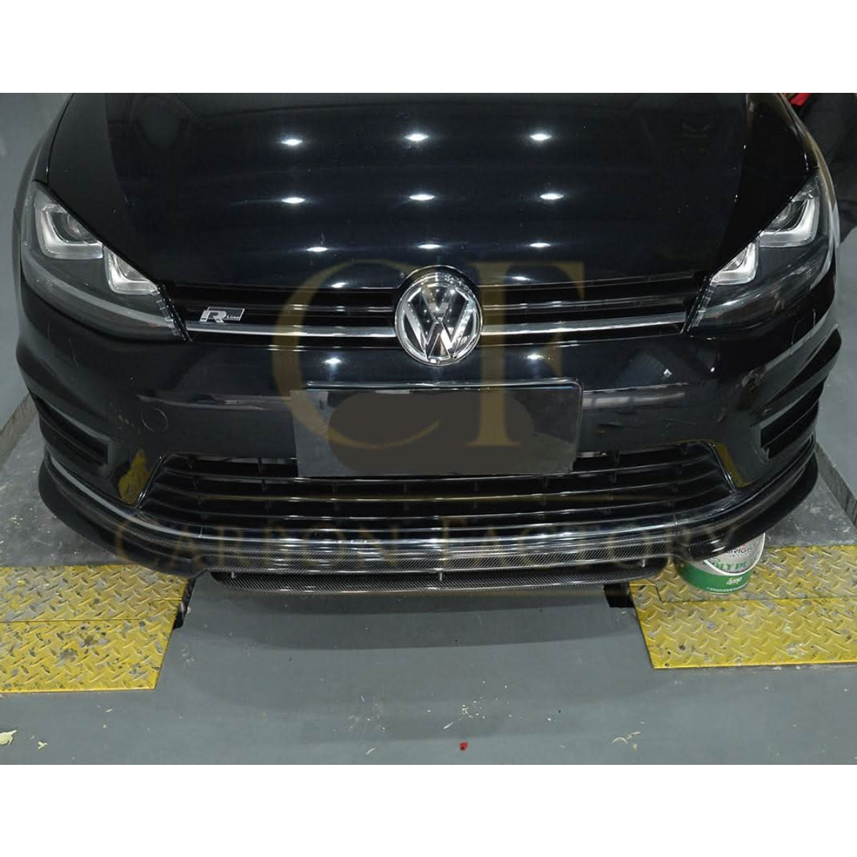OZ Style Carbon Fibre Front Splitter for VW Golf MK7 R 14-17
