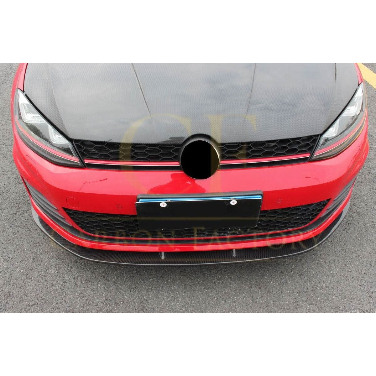 CF Style Carbon Fibre Front Splitter for VW Golf MK7 GTI 14-17