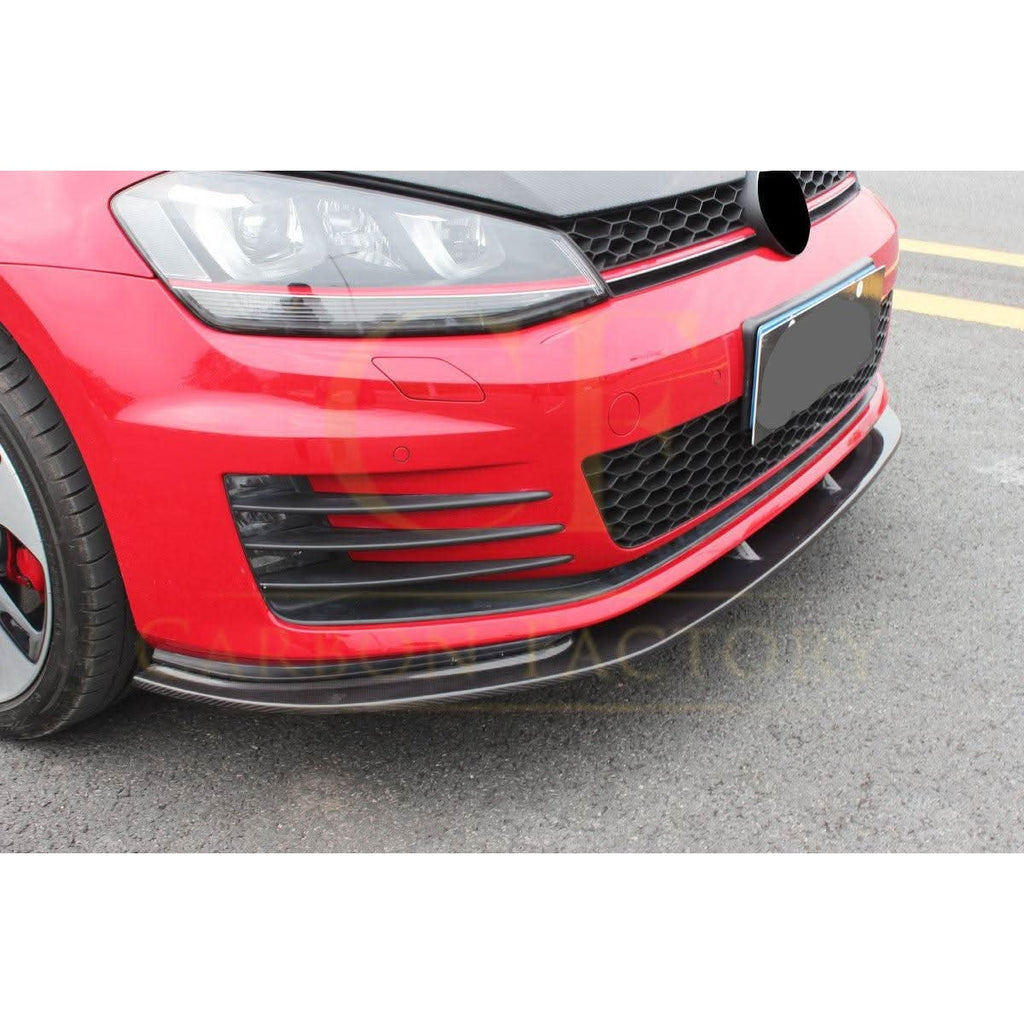 CF Style Carbon Fibre Front Splitter for VW Golf MK7 GTI 14-17