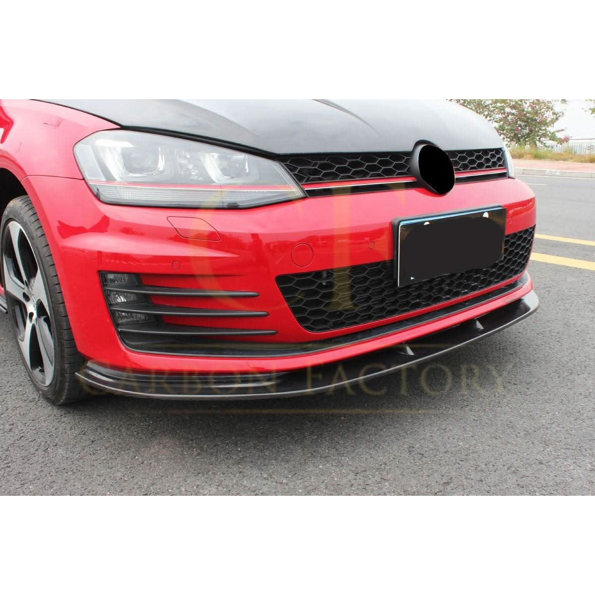 CF Style Carbon Fibre Front Splitter for VW Golf MK7 GTI 14-17