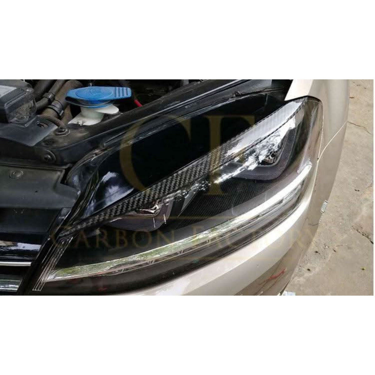Carbon Fibre Headlight Trims for VW Golf MK7 inc GTI & R 14-17