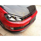RZ Style Carbon Fibre Front Splitter for VW Golf MK6 GTI 08-13