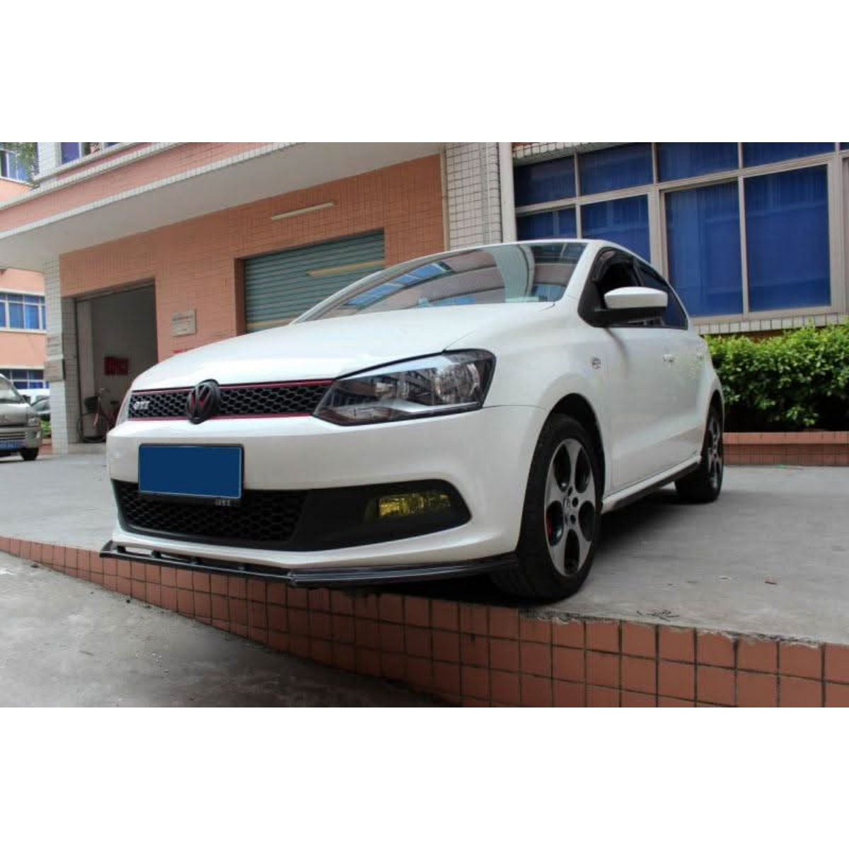 R Style Carbon Fibre Front Splitter for VW Polo MK5 GTI 11-16