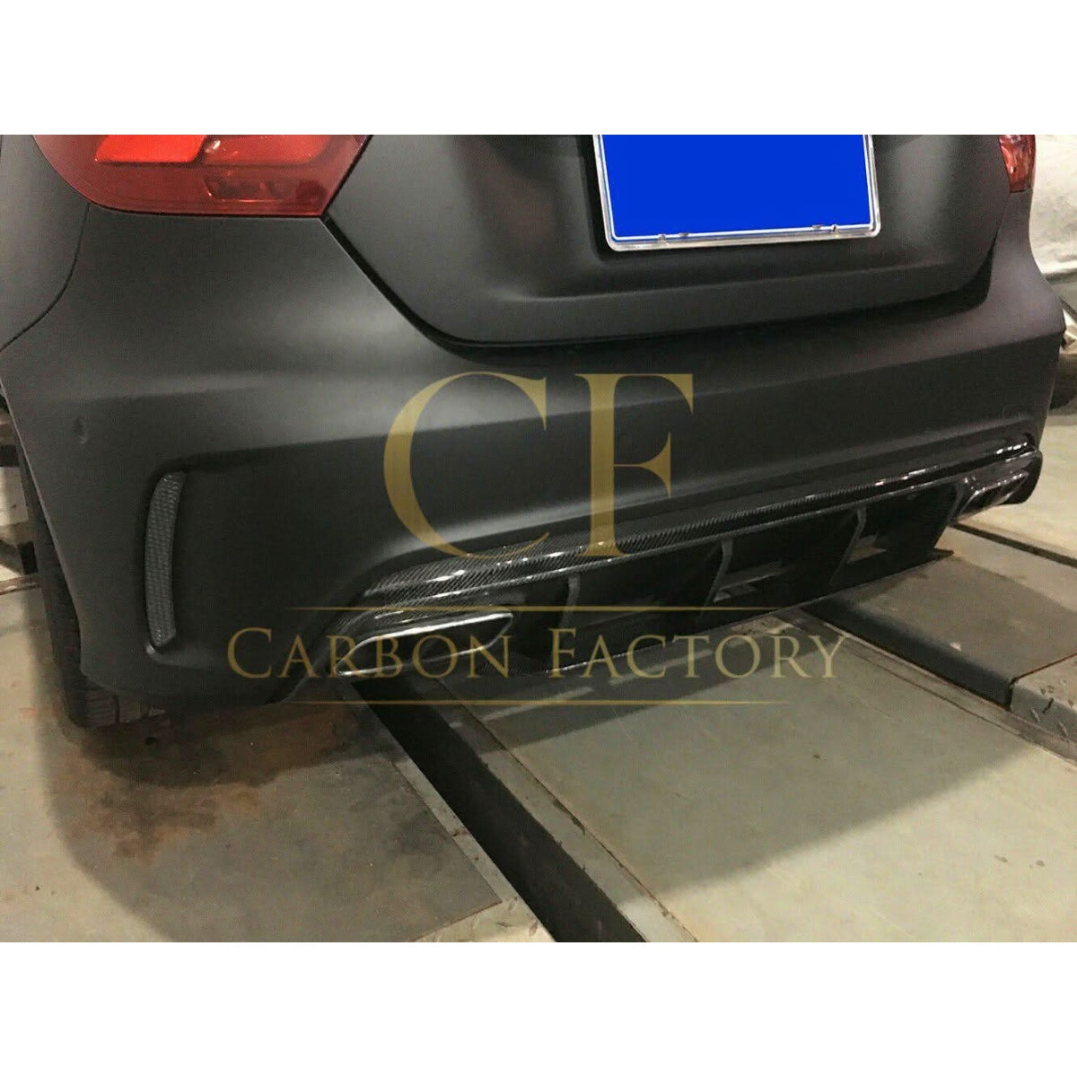 A Style Carbon Fibre Rear Diffuser for Mercedes Benz W176 A Class 13-18