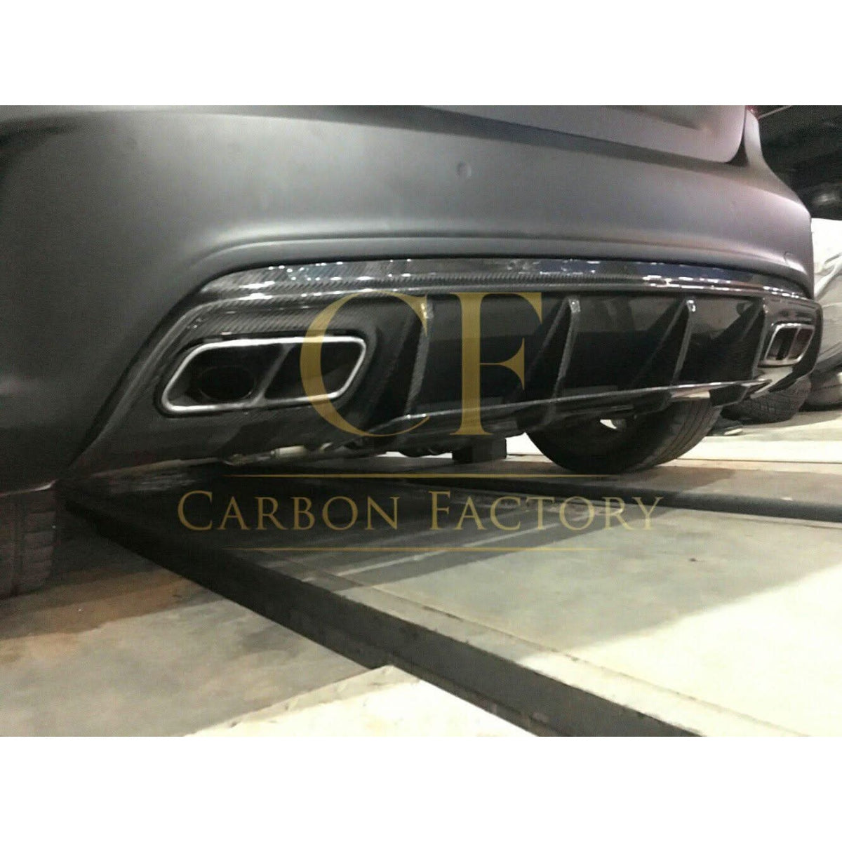 A Style Carbon Fibre Rear Diffuser for Mercedes Benz W176 A Class 13-18