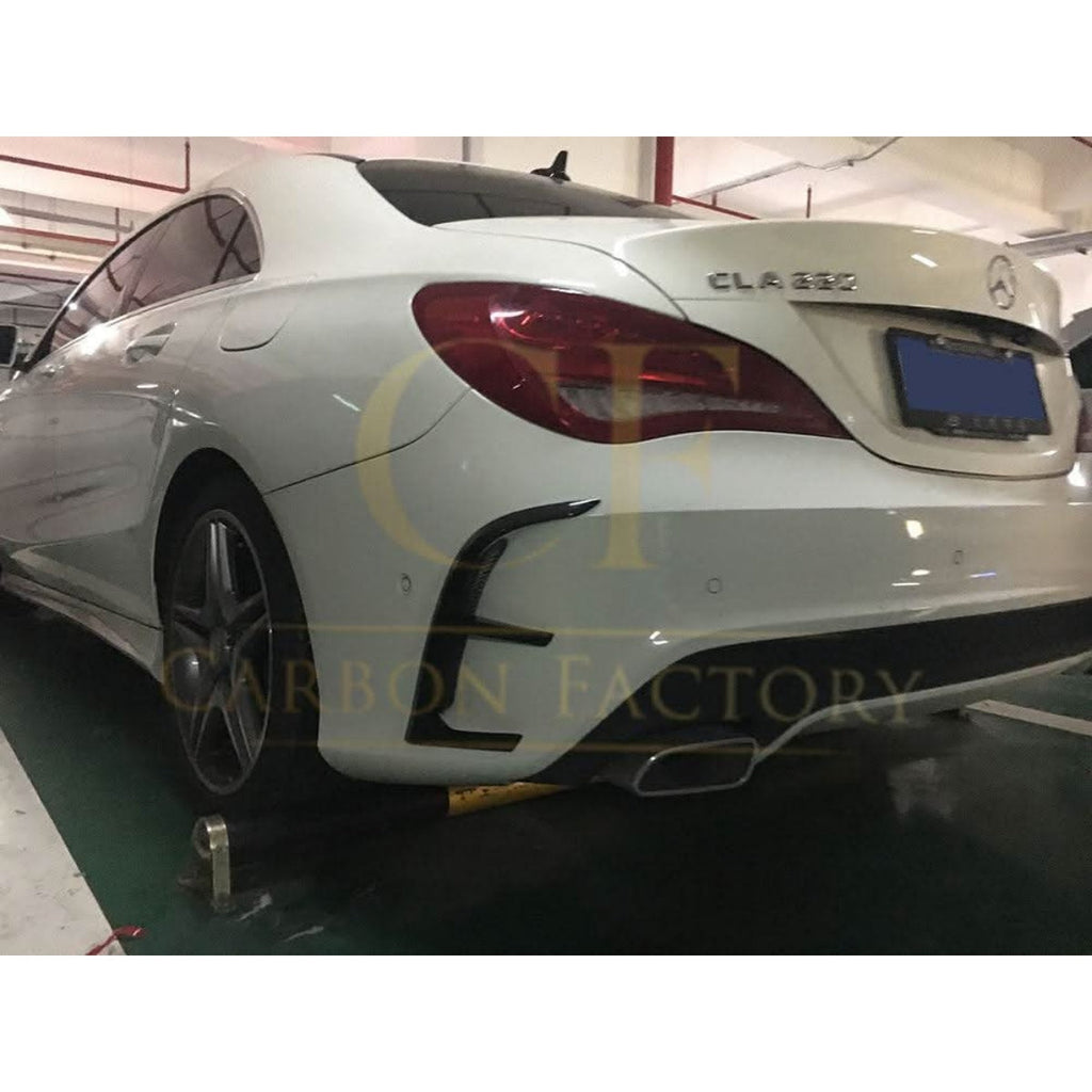 Carbon Fibre Rear Bumper Trims (4 Pieces) for Mercedes Benz W117 CLA 13-15