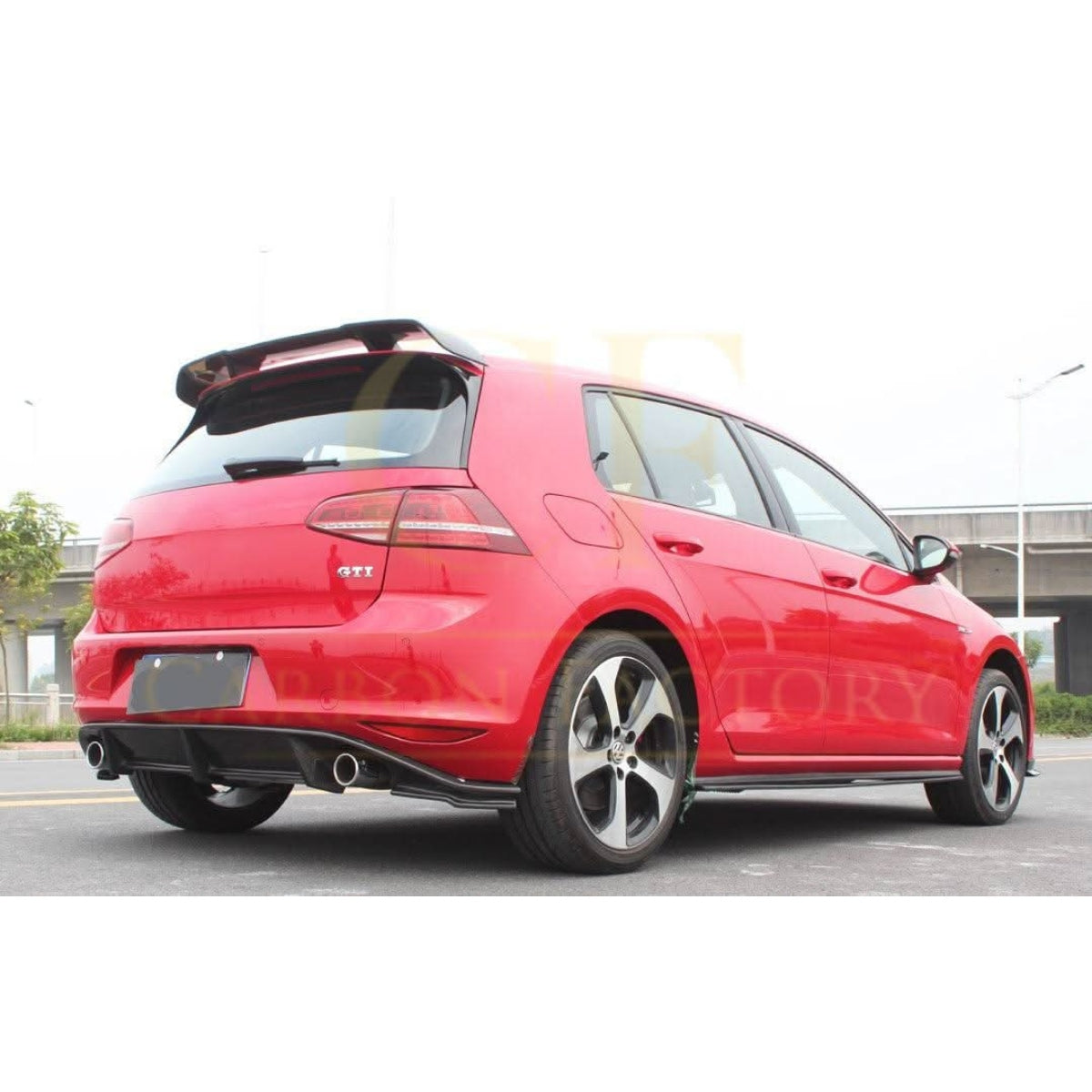 RZ Style Carbon Fibre Rear Diffuser for VW Golf MK7 GTI GTD 14-17