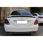 C74 Style Carbon Fibre Boot Spoiler for Mercedes Benz W205 C Class 15-21
