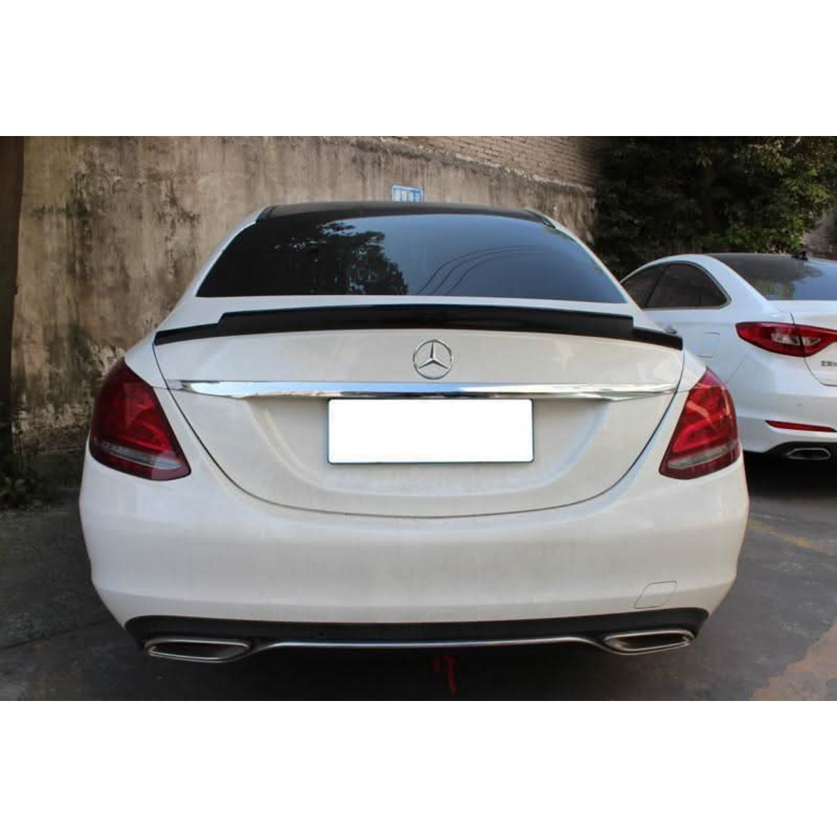 C74 Style Carbon Fibre Boot Spoiler for Mercedes Benz W205 C Class 15-21