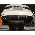 Carbon Fibre Rear Diffuser (Twin Exhaust) for Audi A3 Saloon Non S Line 13-15