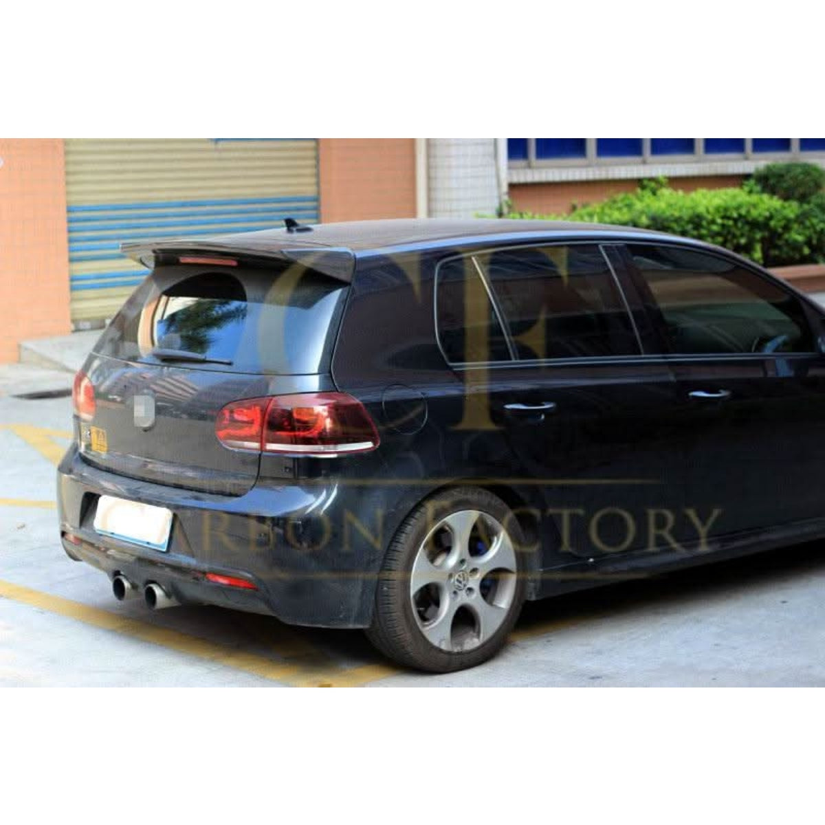 P Style Carbon Fibre Roof Spoiler for VW Golf MK6 GTI R20 08-13