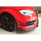 Carbon Fibre Front Canard Set for Audi A3 S Line S3 Saloon 13-15