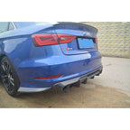 Carbon Fibre Rear Bumper Spats for Audi A3 S Line S3 Saloon 13-15