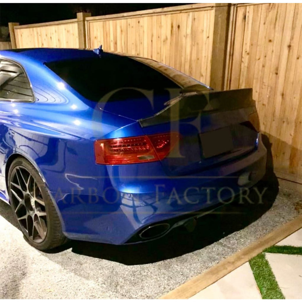 V Style Carbon Fibre Boot Spoiler for Audi B8.5 RS5 Coupe 12-16