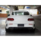 Big Fin Style Carbon Fibre Rear Diffuser for Mercedes W205 C63 2 Door 15-21