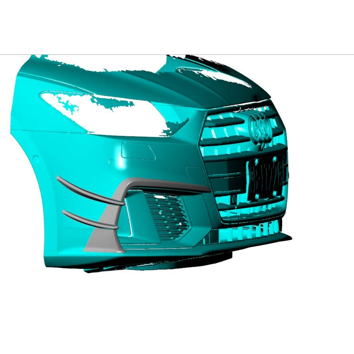 Carbon Fibre Front Bumper Trims for Audi 4K A7 S Line S7 19-22