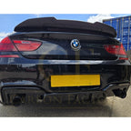 Gloss Black Diffuser & Exhaust tips for BMW F06 F12 F13 BMW 6 Series 640D