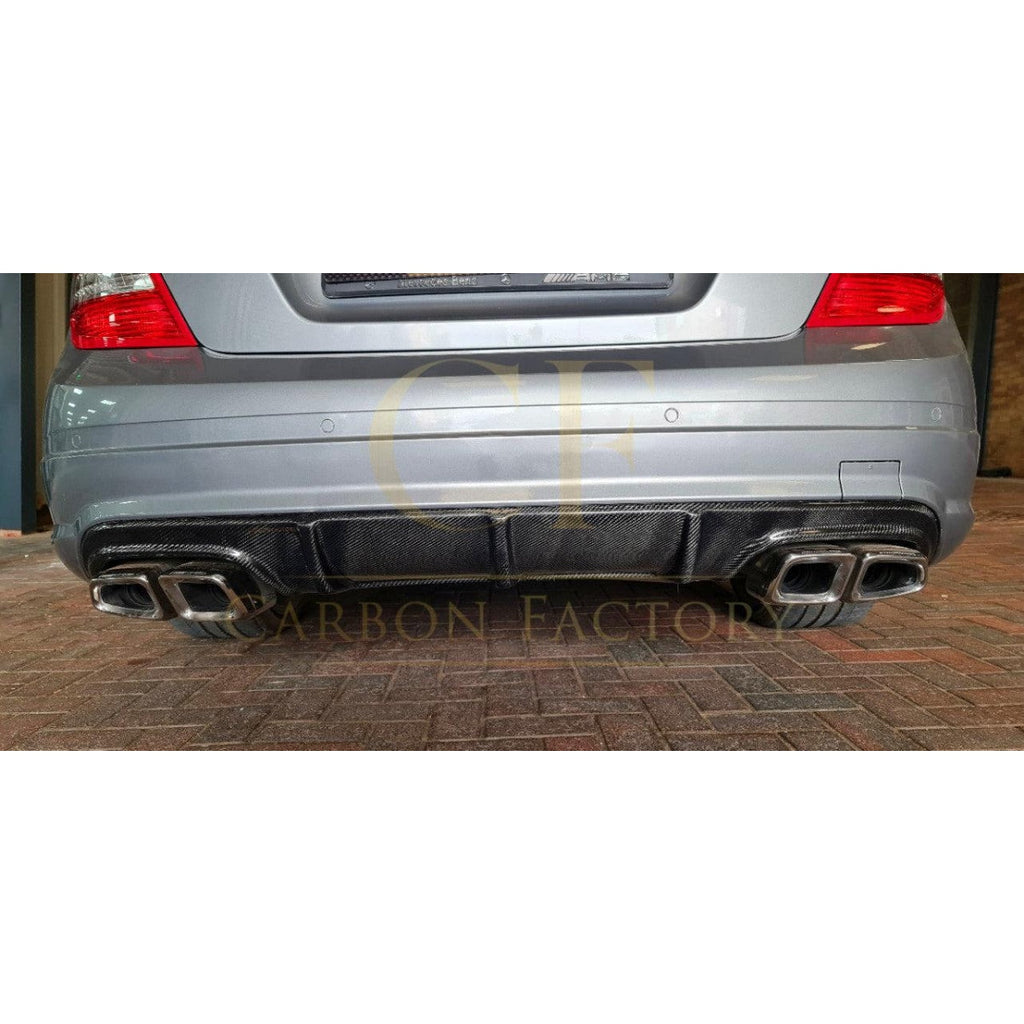 A Style Carbon Fibre Rear Diffuser for Mercedes Benz W204 C63 & C Class Pre-Facelift 07-10