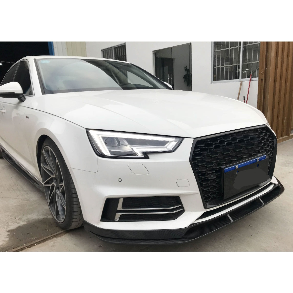 C Style Carbon Fibre Front Splitter for Audi A4 B9 S Line & S4 15-19