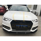 C Style Carbon Fibre Front Splitter for Audi A4 B9 S Line & S4 15-19