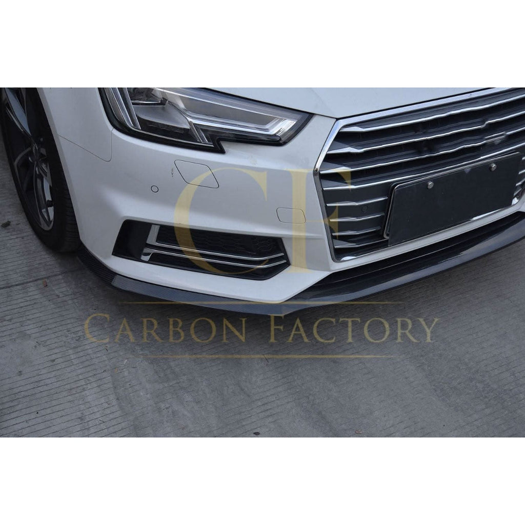 P Style Carbon Fibre Front Splitter for Audi A4 B9 S Line & S4 15-19