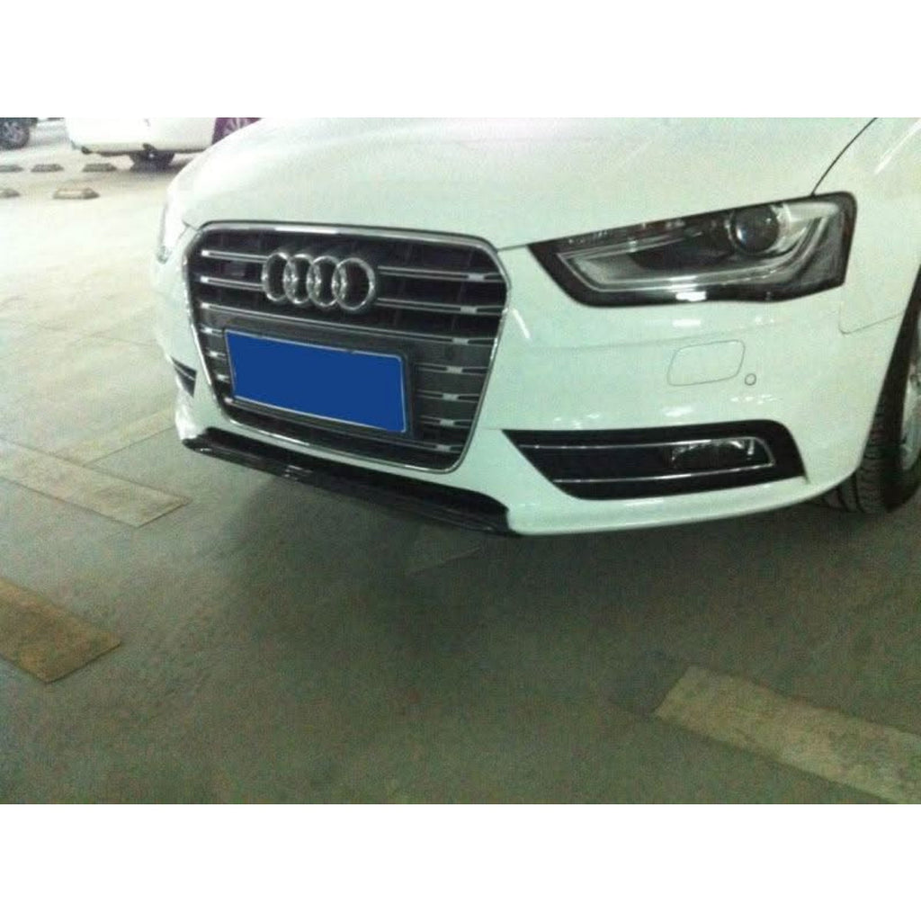 P Style Carbon Fibre Front Splitter for Audi A4 B8.5 Non S Line 13-15