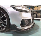 V Style Carbon Fibre Front Splitter for Audi 4K A7 S Line S7 19-22