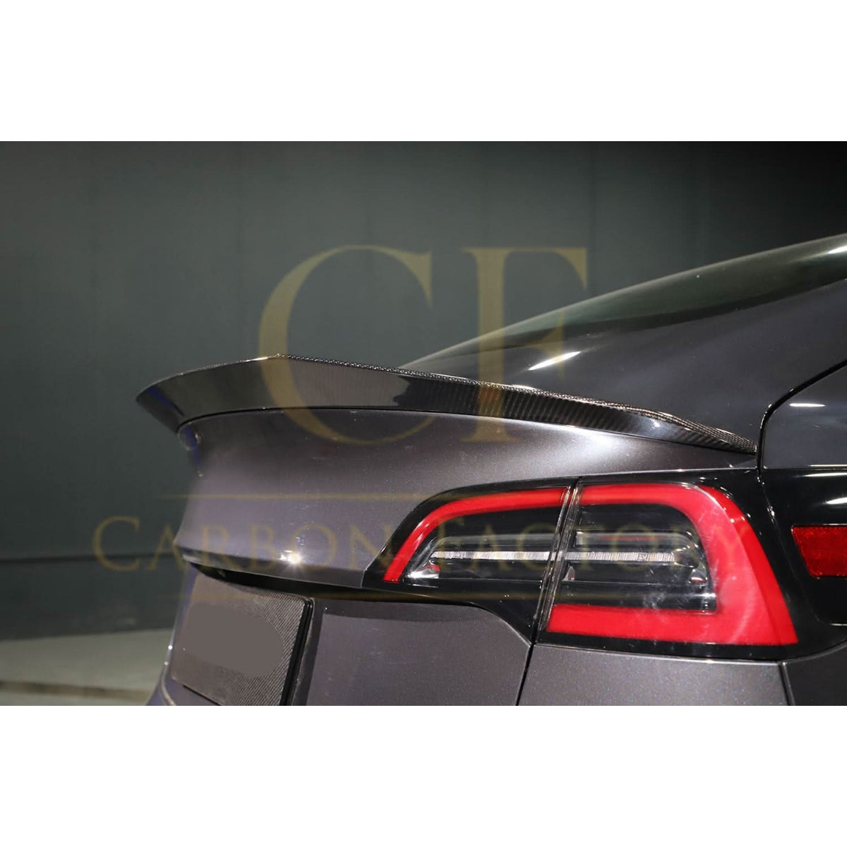 R Style Carbon Fibre Boot Spoiler for Tesla Model 3 16-23