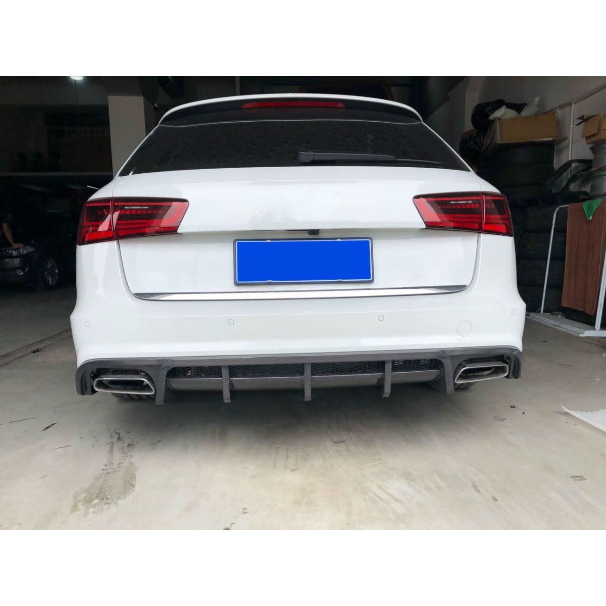 V Style Carbon Fibre Rear Diffuser for Audi C7.5 A6 S Line & S6 15-18
