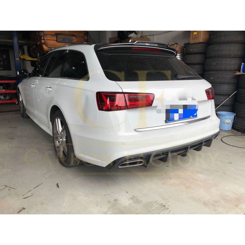 V Style Carbon Fibre Rear Diffuser for Audi C7.5 A6 S Line & S6 15-18