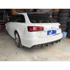 V Style Carbon Fibre Rear Diffuser for Audi C7.5 A6 S Line & S6 15-18