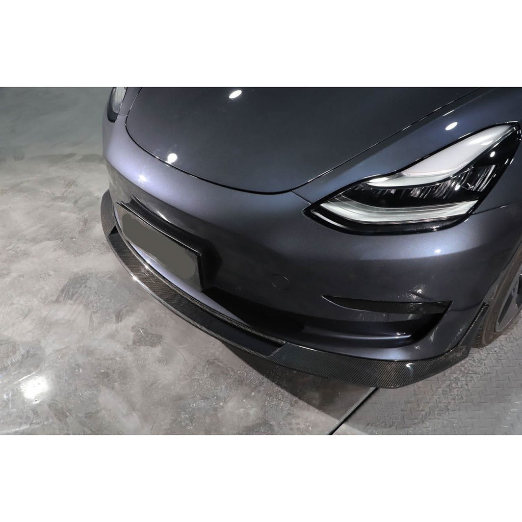 MAD Style Carbon Fibre Front Splitter for Tesla Model 3 16-23