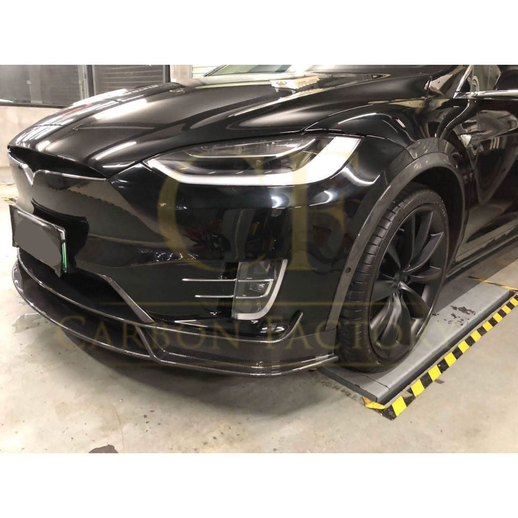 V Style Carbon Fibre Front Splitter for Tesla Model X 16-Present