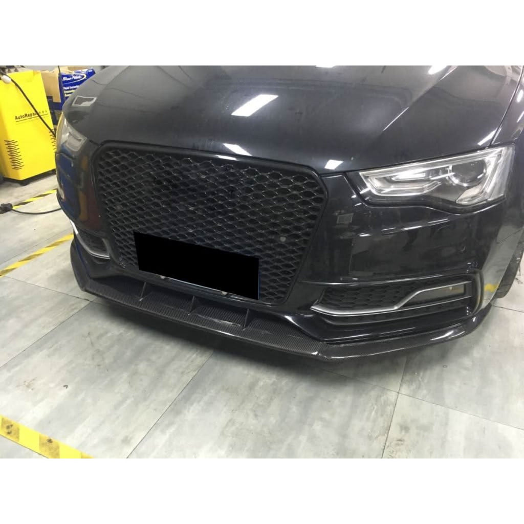 V Style Carbon Fibre Front Splitter for Audi B8.5 S5 A5 S Line 11-16