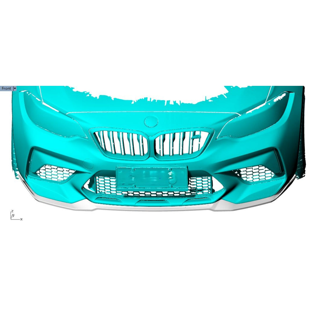 CS Style Carbon Fibre Front Splitter for BMW F87 M2C Competition 16-21