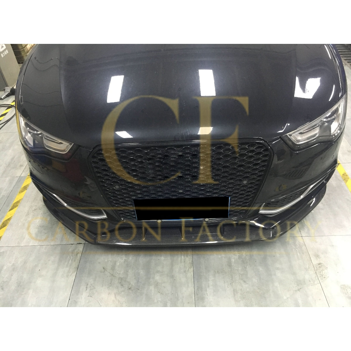 V Style Carbon Fibre Front Splitter for Audi B8.5 S5 A5 S Line 11-16
