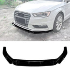 Standard Models Front Splitter In Gloss Black For Audi A3 8V Pre Facelift 2013-2016