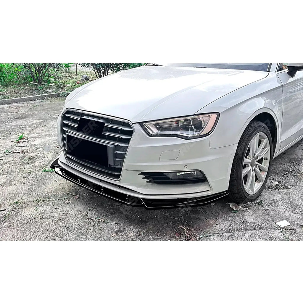 Standard Models Front Splitter In Gloss Black For Audi A3 8V Pre Facelift 2013-2016